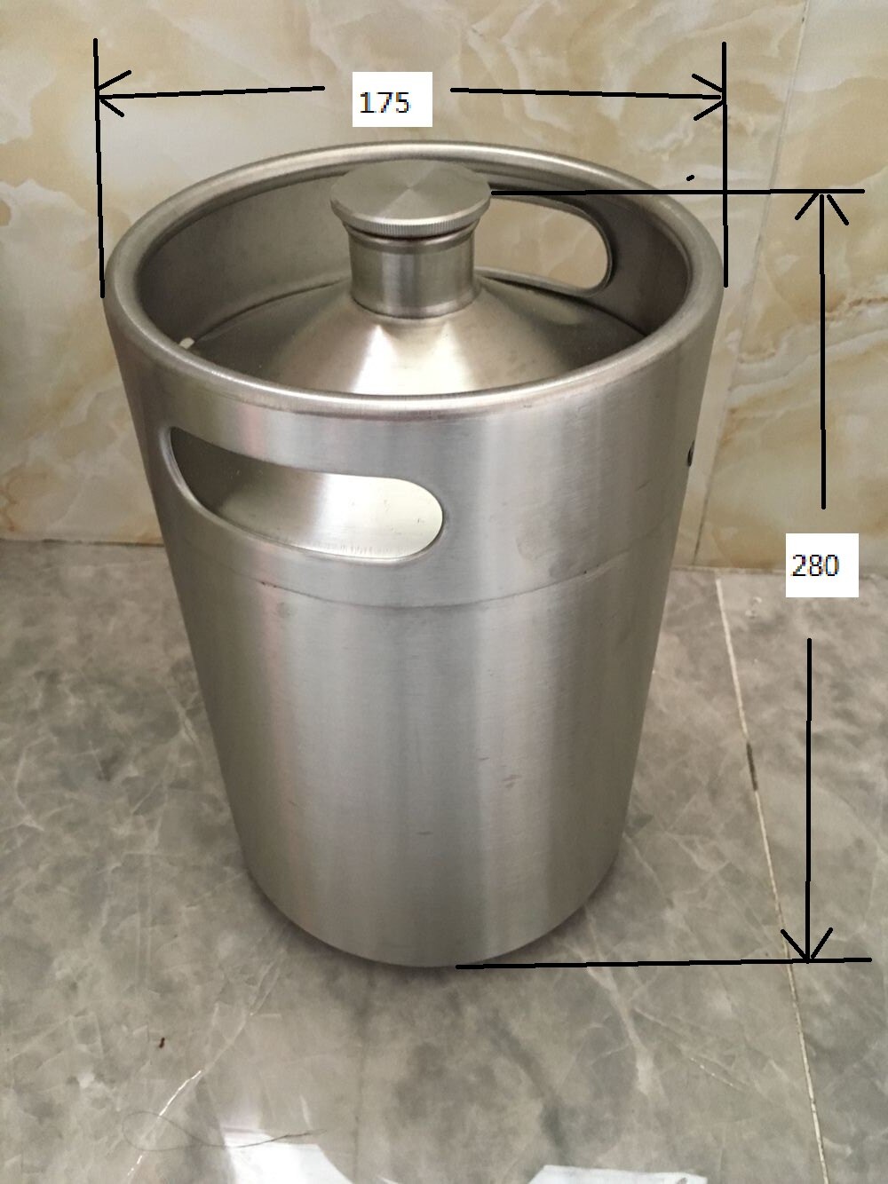 5L Rvs Mini Biervat Onder Druk Growler voor Ambachtelijke Bier Dispenser Systeem Home Brew Bier Brouwen