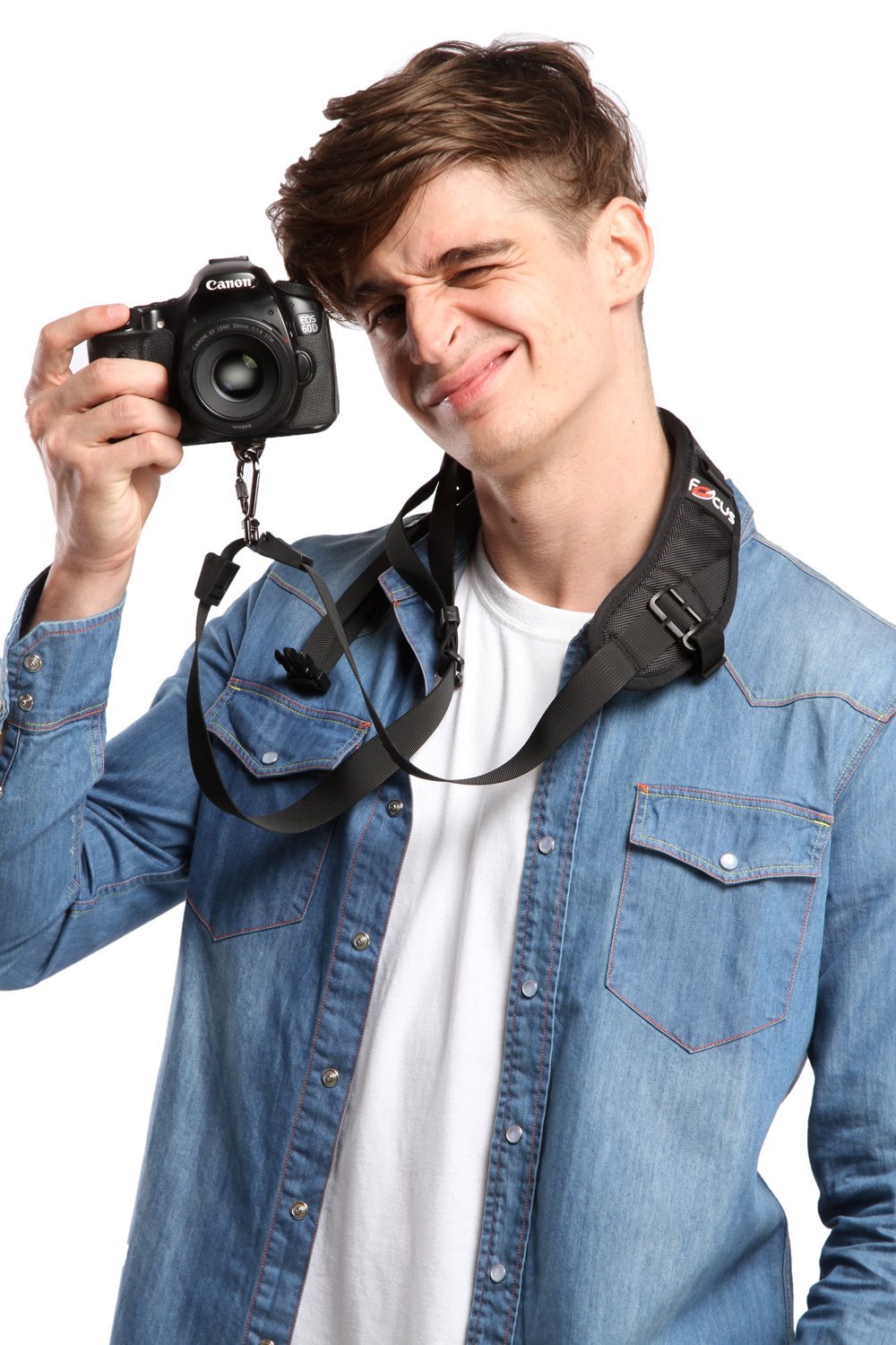 Kamera stropp belte rask rask skulder slynge hals til kamera dslr (svart)