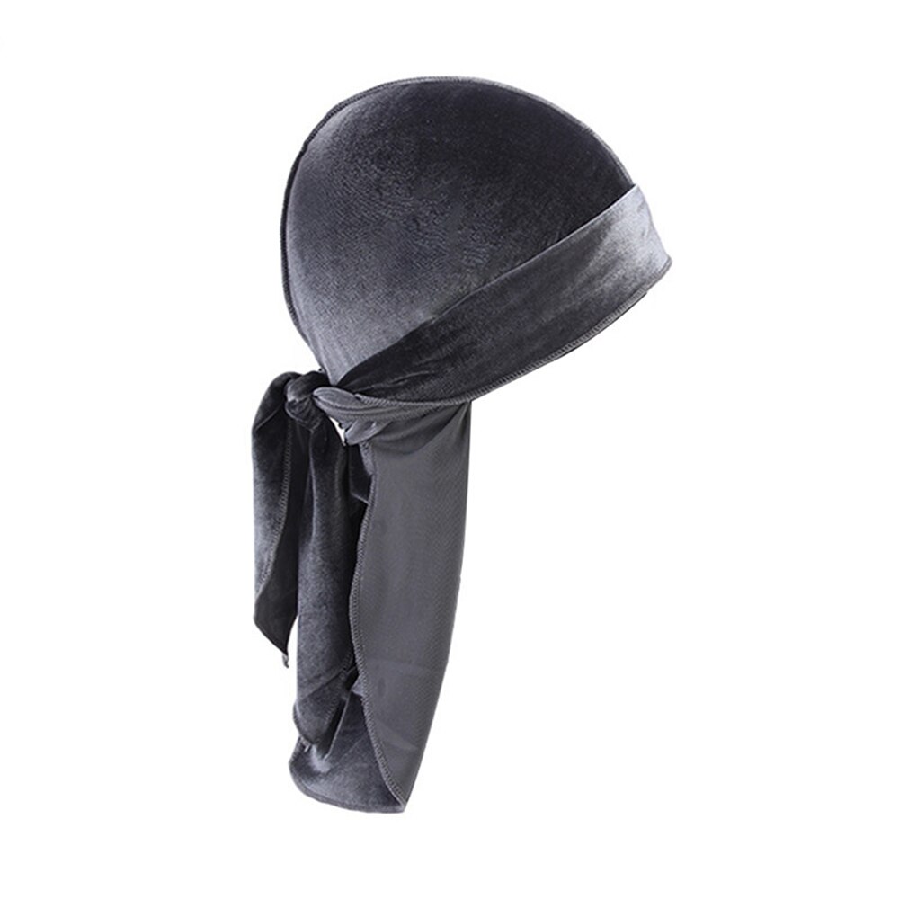 DIHOPE longue queue soyeuse écharpe musulmane Doo chiffon Pirate chapeau Durag chimio casquette crâne chapeau Turban bandeau cheveux Bandanas 12 couleurs pour choisir: 7