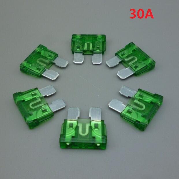 Shhworldsea medium bil blad sikringer sortiment standard sikring 1a 2a 3a 5a 7.5a 10a 15a 20a 25a 30a 35a 40a bil bil lastebil: 30a-20 stk