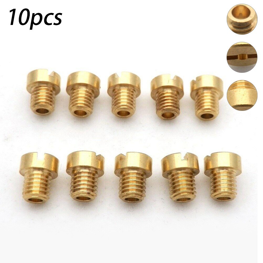 10pcs Thread Main Jets Carburetor Nozzle Set For DELLORTO Carb M5 5x0.75mm 50-72 Nozzle Set With The PHBL / VHST Carburetor