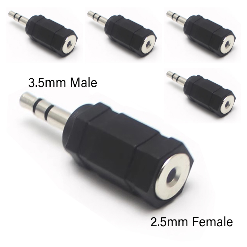 5 uds 6,35/6,5mm estéreo Mono macho a 3,5mm Audio estéreo/mono Jack hembra macho conector de clavija de Audio adaptador convertidor altavoz: Lavanda