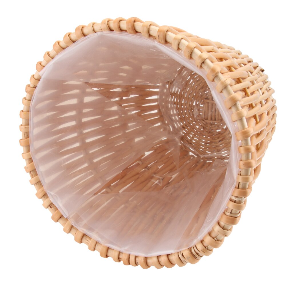 1Pc Rotan Geweven Prullenmand Geweven Prullenbak Rieten Geweven Opslag Mand