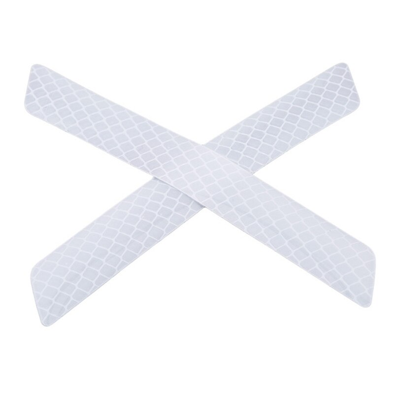Car Body Safety Reflective Warning Stickers for Car Door Wheel Eyebrow Rear Bumper Review Mirror Helmet Decal Pegatinas Aksesuar: white