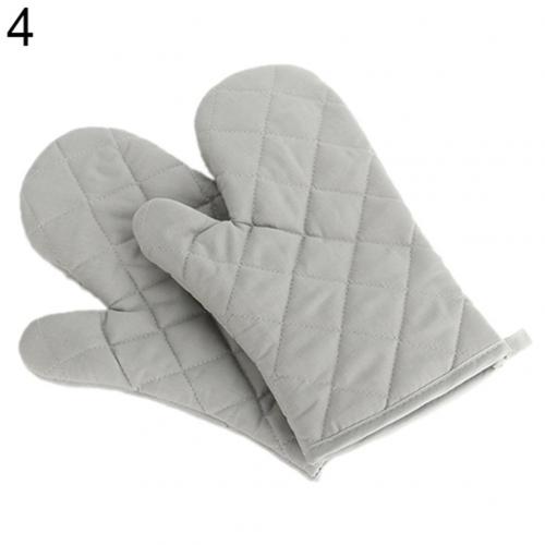 Guanto da forno professionale in cotone resistente al calore protettore da cucina supporto per pentole guanto da cucina forniture da forno: Grey