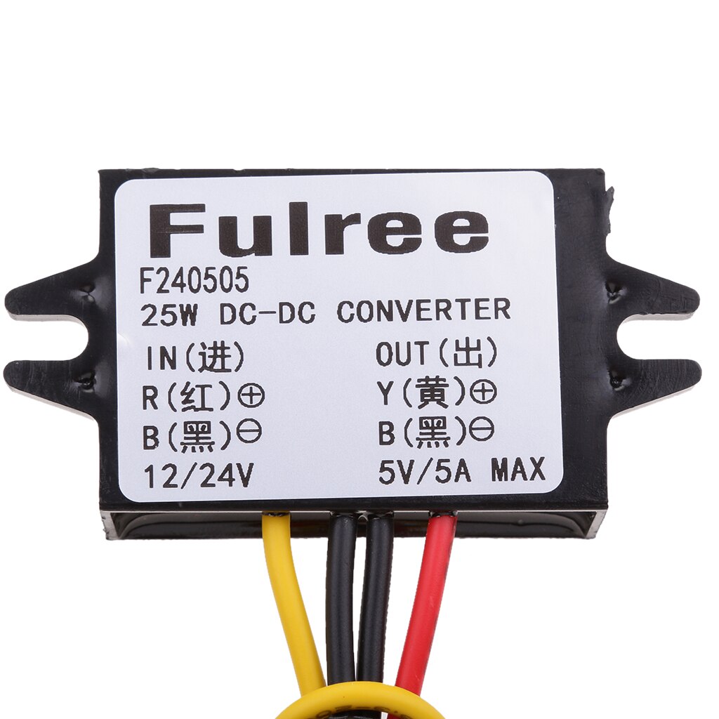 DC-DC Converter Step-Down Buck 12V/24V to 5V 5A 25W Car Power Converter for Car Vehicle