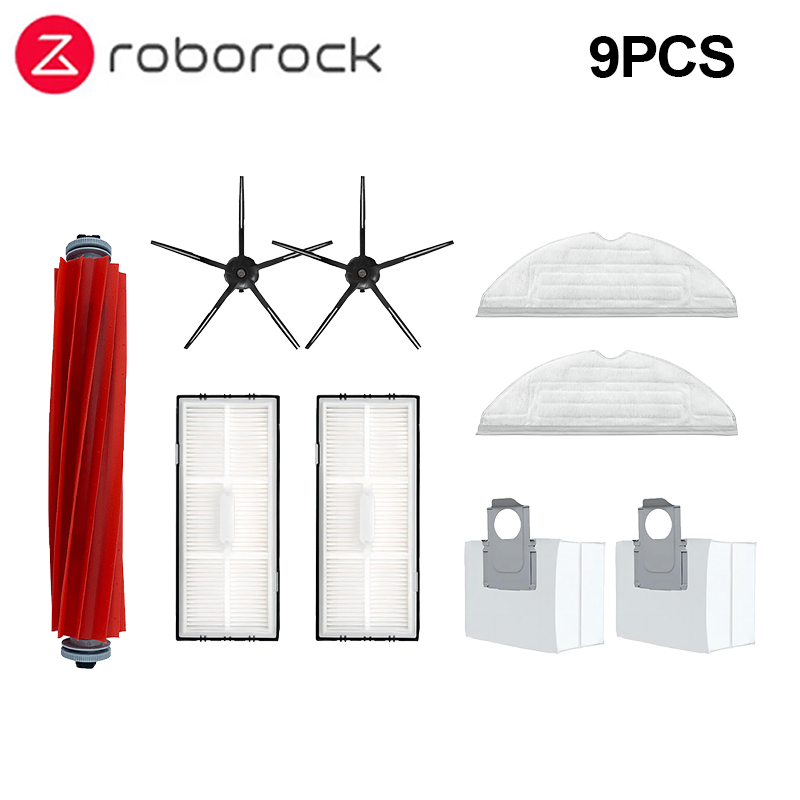 Roborock S7 MaxV ultra S7 pro ultra robot Aspirapolvere Accessori S7 MaxV più Spazzola laterale principale Mocio Filtro Hepa Parti del sacchetto per la polvere: giallo