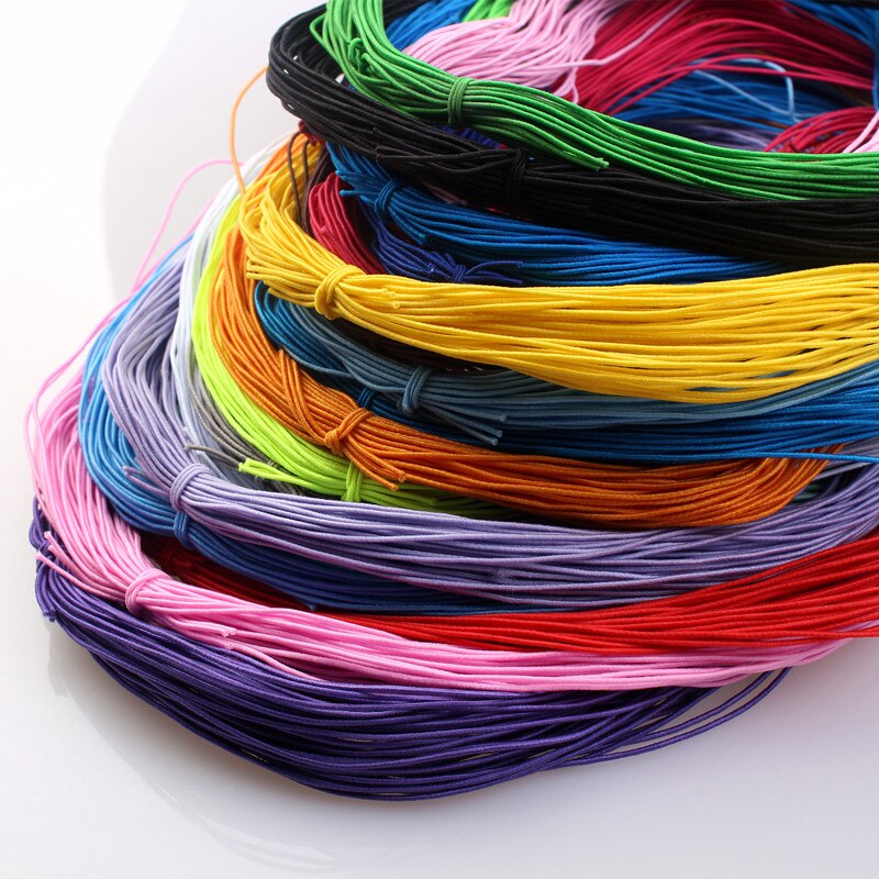 1mm 24M Geflochtene Elastische Schnur Perlen Themen Stretch String Stoff Crafting Schnüre für Schmuck Machen 23 Farben