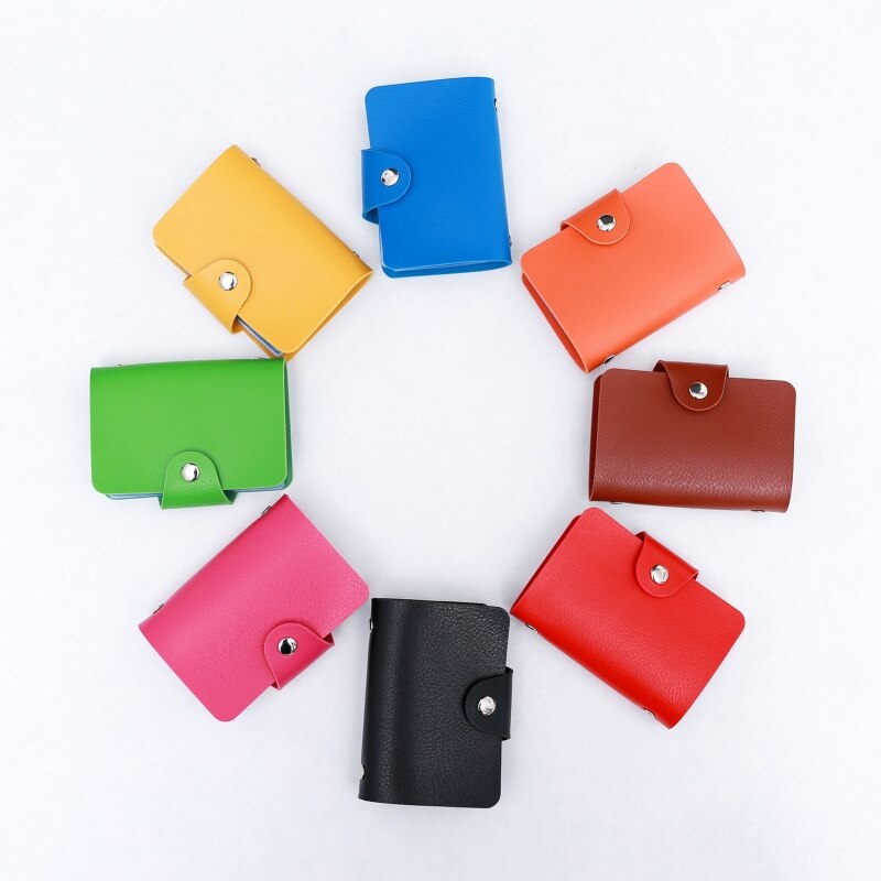 PU Leather Business ID Credit Card Holder Pocket Case Purse Wallet Organizer M5TE