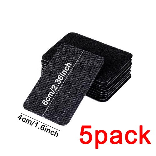 5Pcs Adhesive Sofa Laken Fastener Tafelkleed Anti-Slip Vaste Anker Gesp Resuable Dubbelzijdige Sticker: rectangle-black