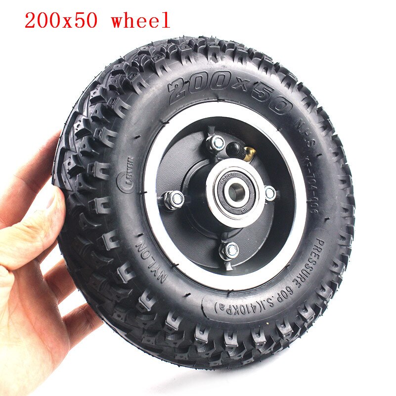 8&quot; Electric Scooter Tyre tube With Wheel Hub Scooter 200x50 Tyre Inflation Electric Vehicle Aluminium Alloy Wheel Pneumatic Tire