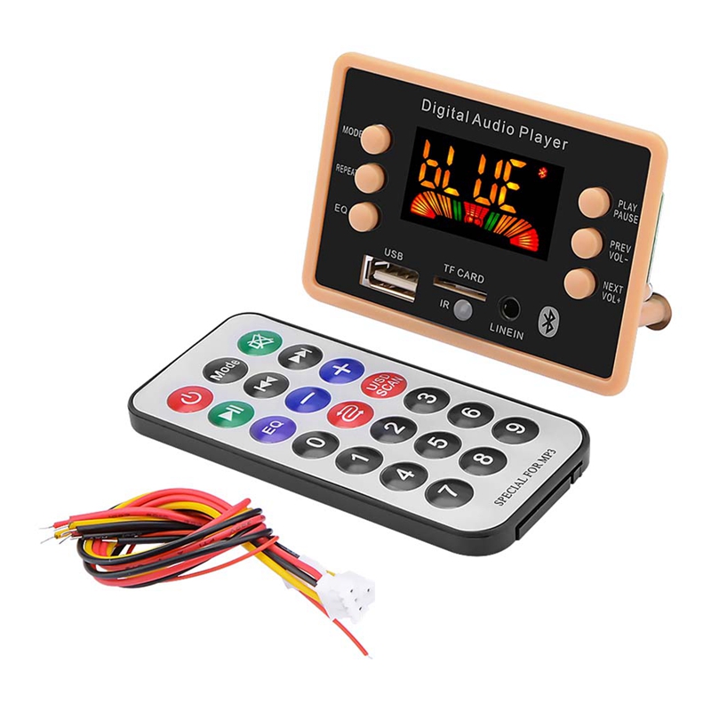 Bluetooth  mp3 decoder audioplatine, bluetooth 5.0 empfänger, auto  mp3 player, wma, wav, flac, ape, tf-karte, fm, usb-dekodierung  dc12v