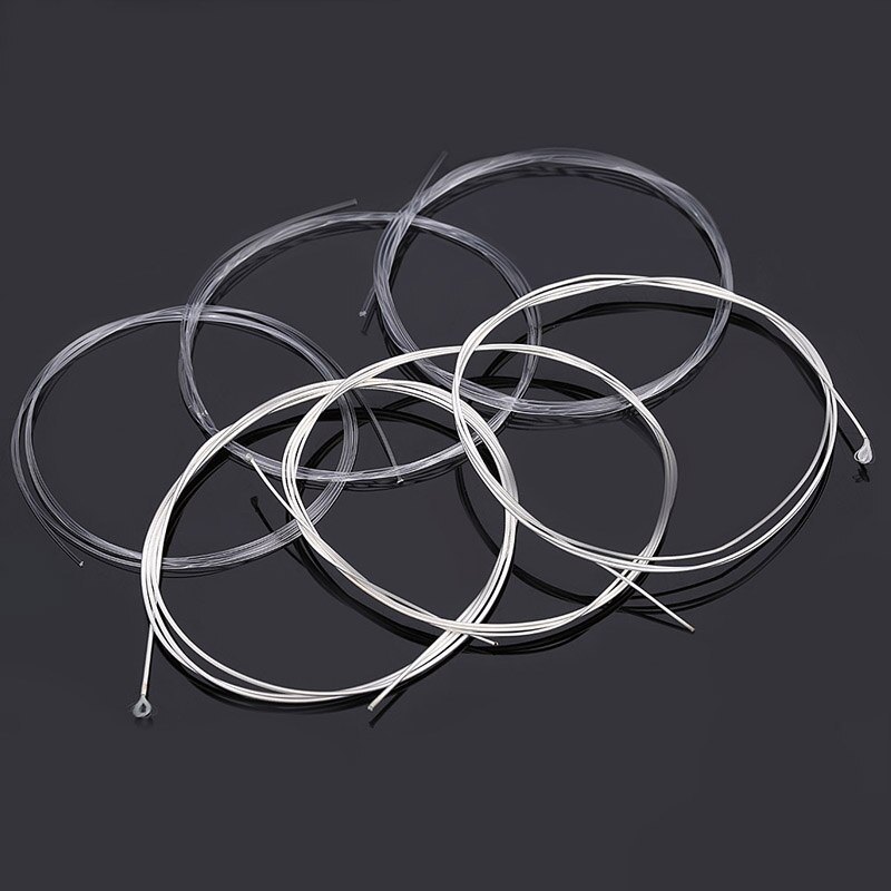 6 unids/set las cuerdas de la guitarra de Nylon de plata cuerdas para el clásico guitarra acústica de cuerdas de guitarra 1-6 E B G D E