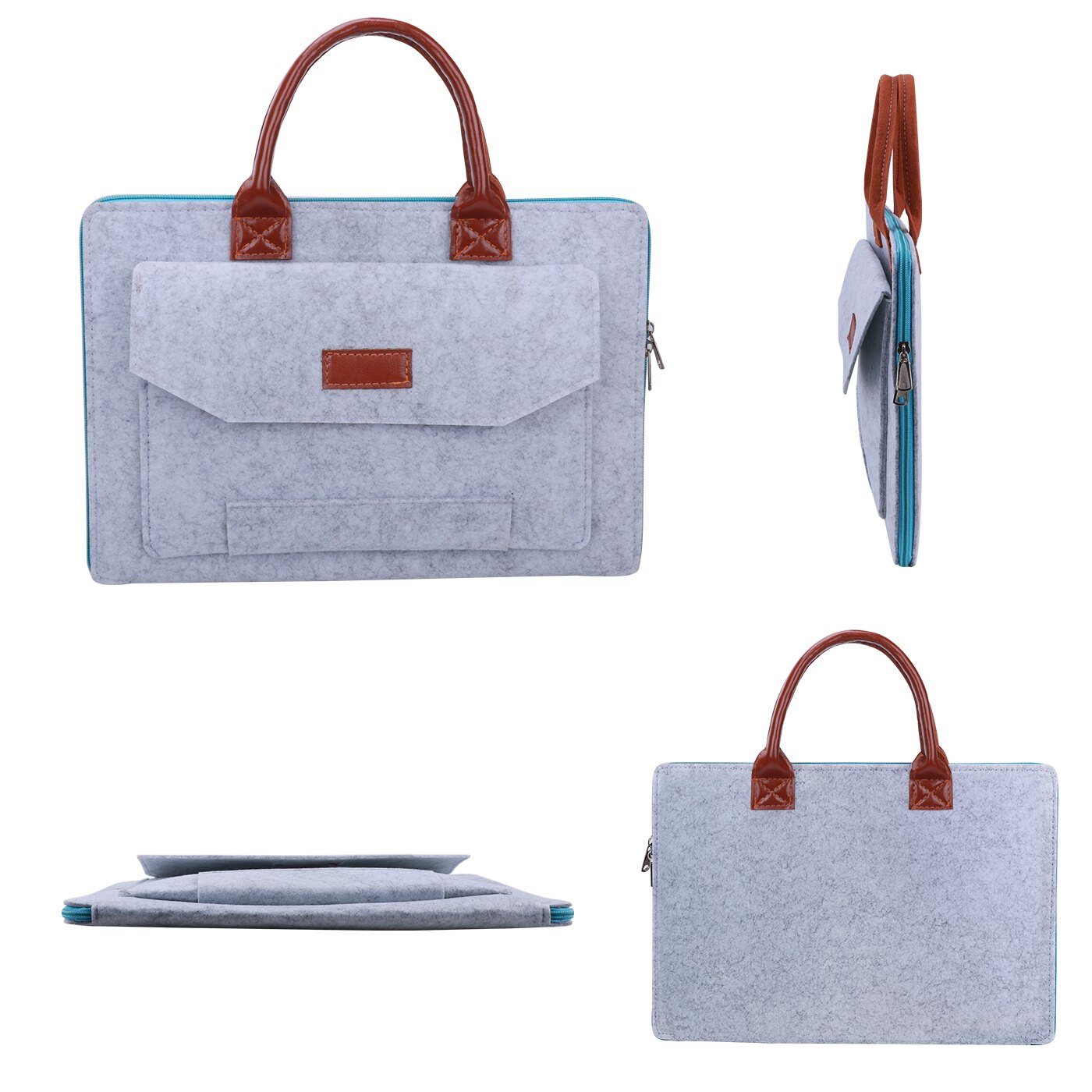 11.6/13.3/15.6 ''housse pour ordinateur portable poignée feutre ultra-léger ordinateur portable tablette IPAD étui avant-poche pochette sac porte-documents pour Macbook