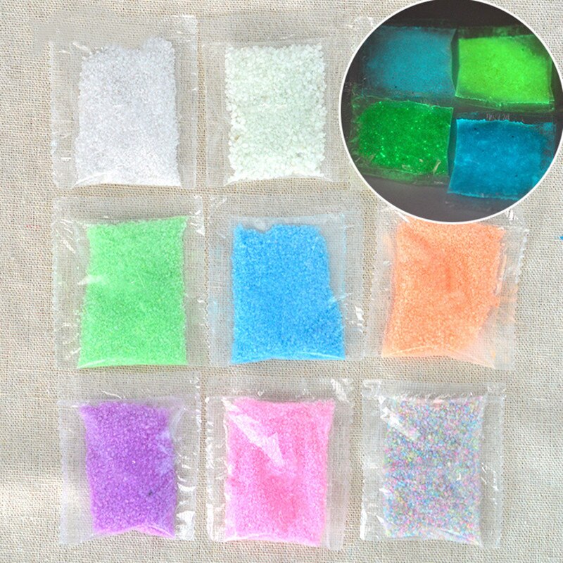 1bag Luminous Aquarium Sand Glow In The Dark Sand Ornament Decorative Sand Fish Tank Decoration Stone Sands Pink Gold Blue