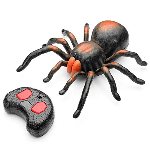 Araña teledirigida con Control remoto para niños, juguete eléctrico de animales, iluminación infrarroja, simulación, divertido, novedad, de Navidad