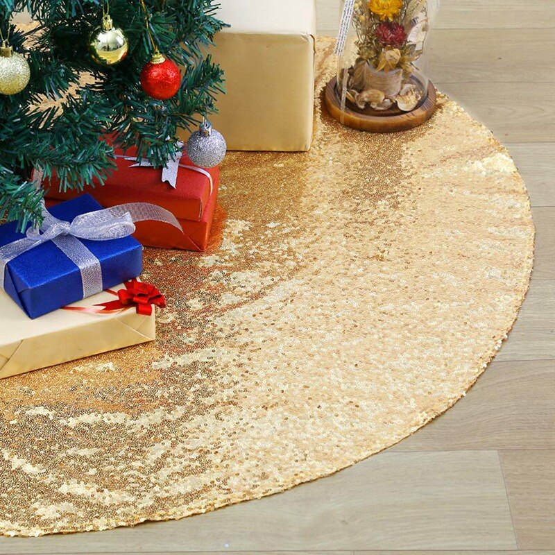 Fabric Gold Tree Skirt main image 0