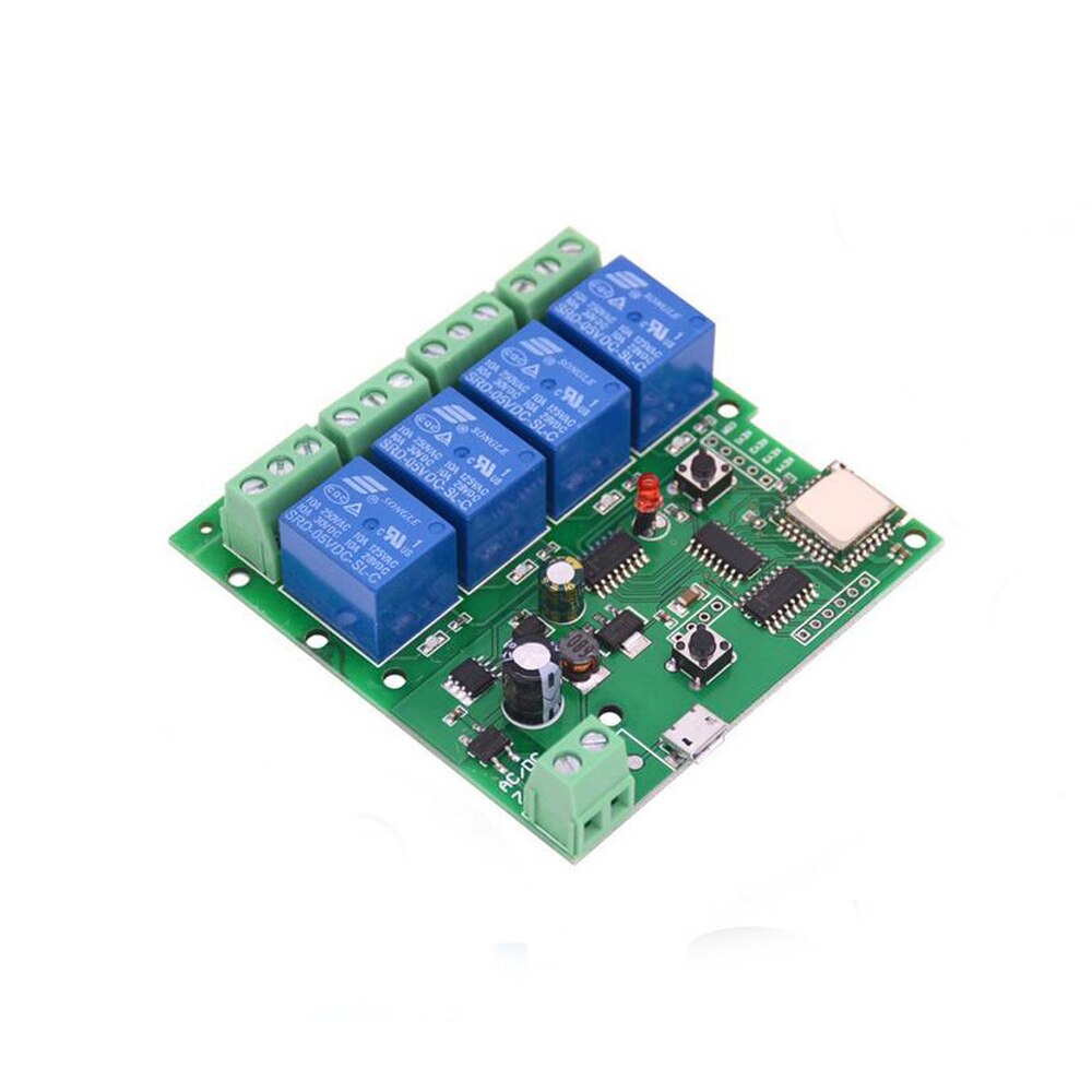 WiFi Switch Ewelink App Smart Life Remote Control Wireless Smart Switch Modul Self-locking interlock remote control 4-way relay: Default Title