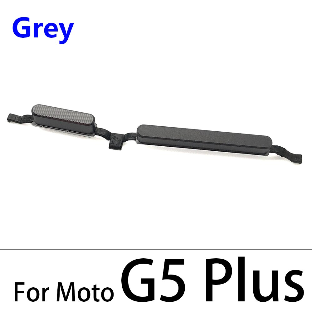 20pcs/lot, Side Power Key + Volume Button For Motorola Moto G6 Play G4 G5 G5S G6 Plus Side Key: G5 plus Grey
