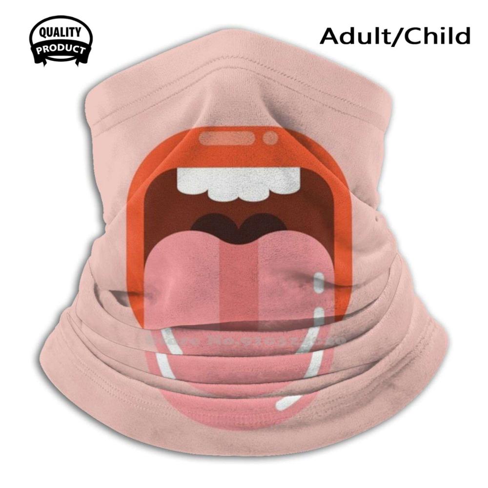 Foulard bouche et langue prêt à donner, Cycle de pêche, cyclisme, langue buccale, hygiène des dents, lèvres Sexy: Scarf Mask / Child Size