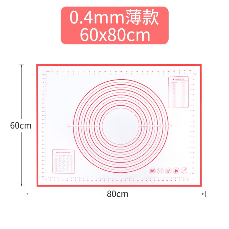 Silicone Mat for Dough Rolling Large Non-stick Cooking Kneading Pastry Sheet Pasta Mat Board Kitchen Accessories: 80x60 thin