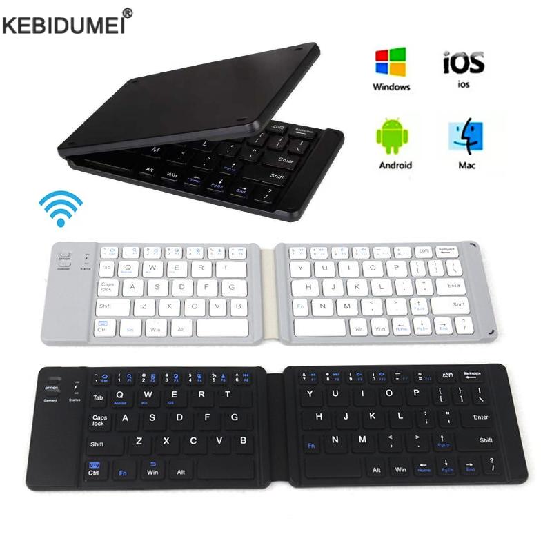 Teclado plegable inalámbrico Teclado Bluetooth plegable recargable para iPad IOS/Android/Windows Tablet