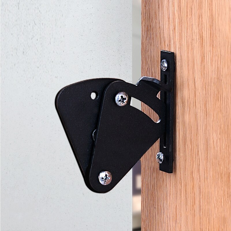 Stainless Steel Sliding Door Barn Hardware Barn Slide Lock Barn door hardware devices: black
