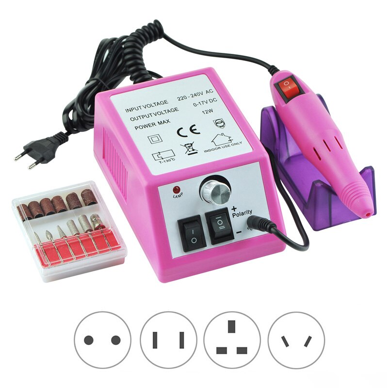 1Set Elektrische Nail Boor Machine 20000Rpm Manicure Boor Machine Salon Pedicure Boor Machine Professionele Nail Boor Machine: 20000 rose