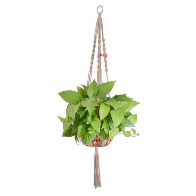 Handgemaakte Geknoopte Macrame Plant Hanger Bloem/pot Hanger voor Wanddecoratie Countyard Tuin