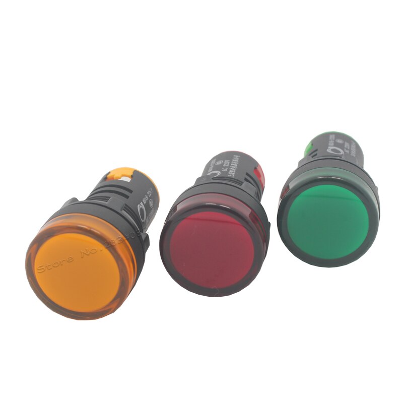 22mm led lampor lamp indikatorlampor pilot lamp panel kort ljus  ad16-22ds 6v 12v 24v 36v 48v 110v 220v 380v röd gul grön