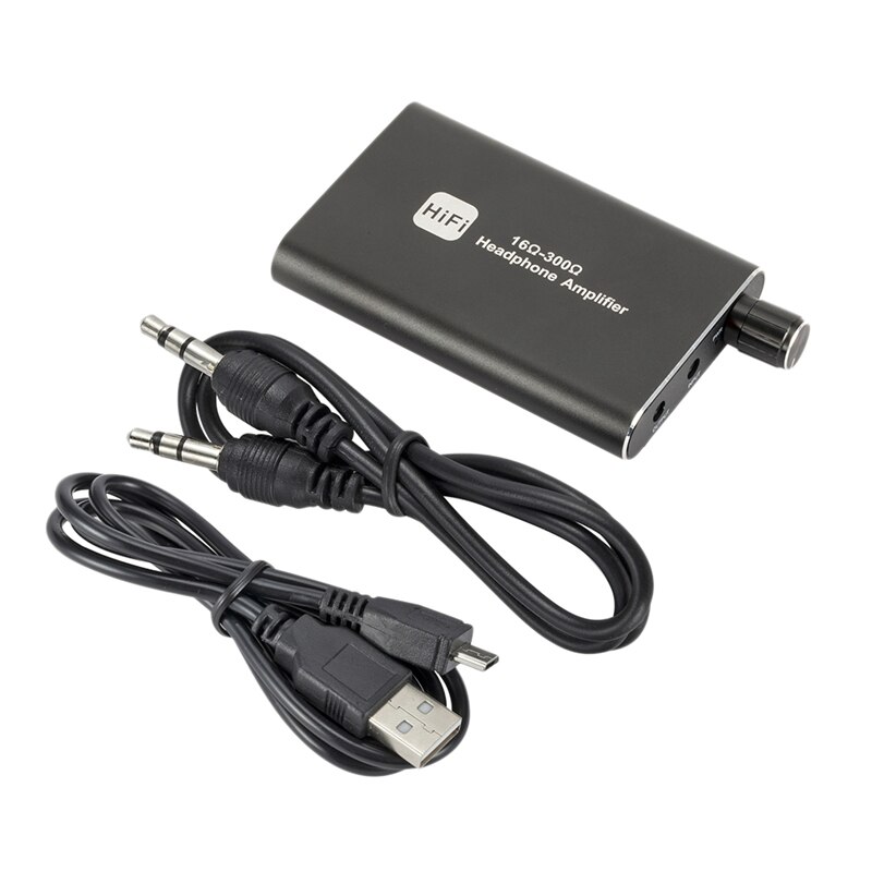 Draagbare 3.5mm aux 16-300 ohm hifi hoofdtelefoonversterker audio-ontvanger muziekspeler oortelefoonversterker