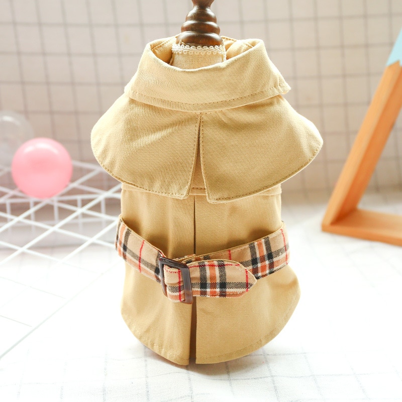 Spirng Summer Dog Clothes Handsome Trench Coat Dress Pets Outfits Warm Clothes for Small Dogs Costumes Jacket Puppy Shirt Dogs