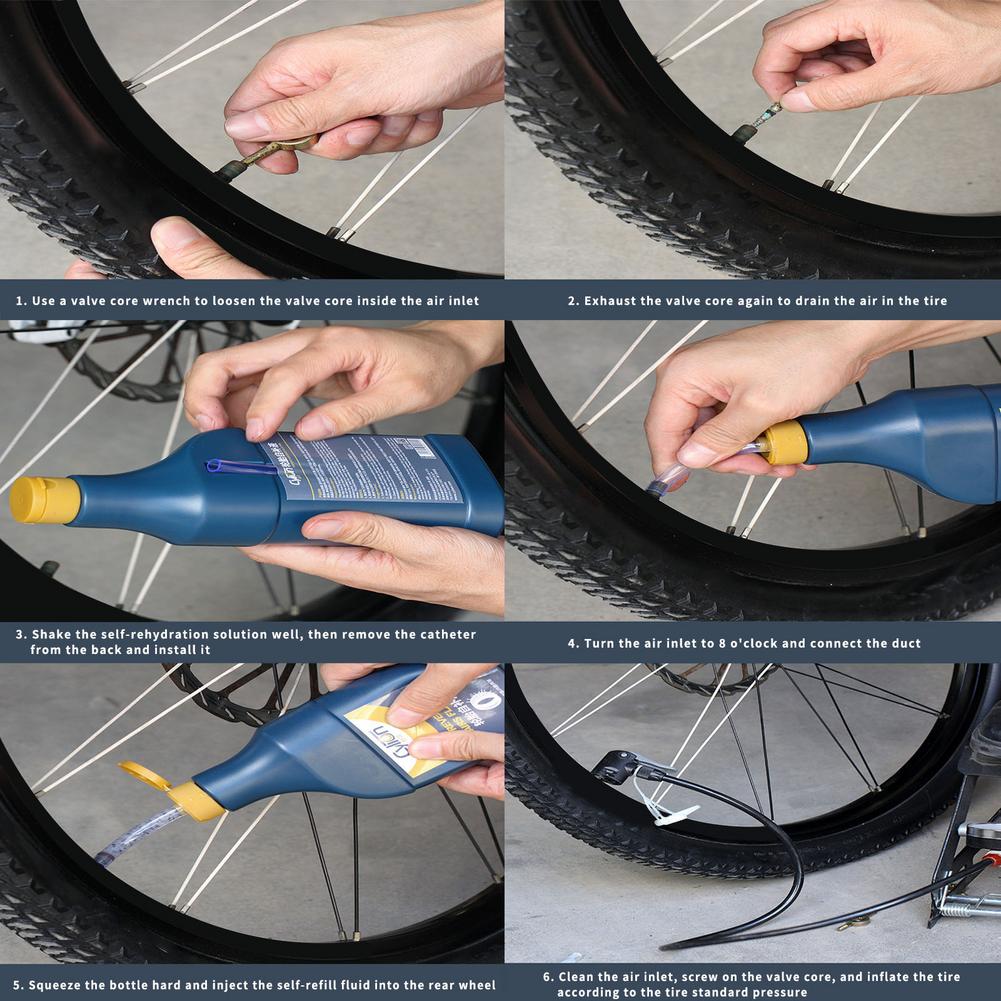 400Ml Bike Tire Kit Band Reparatie Sealer Elektrische Voertuig Self-Bijvullen Band Reparatie Tool Voor Voorkomen Lekke Band