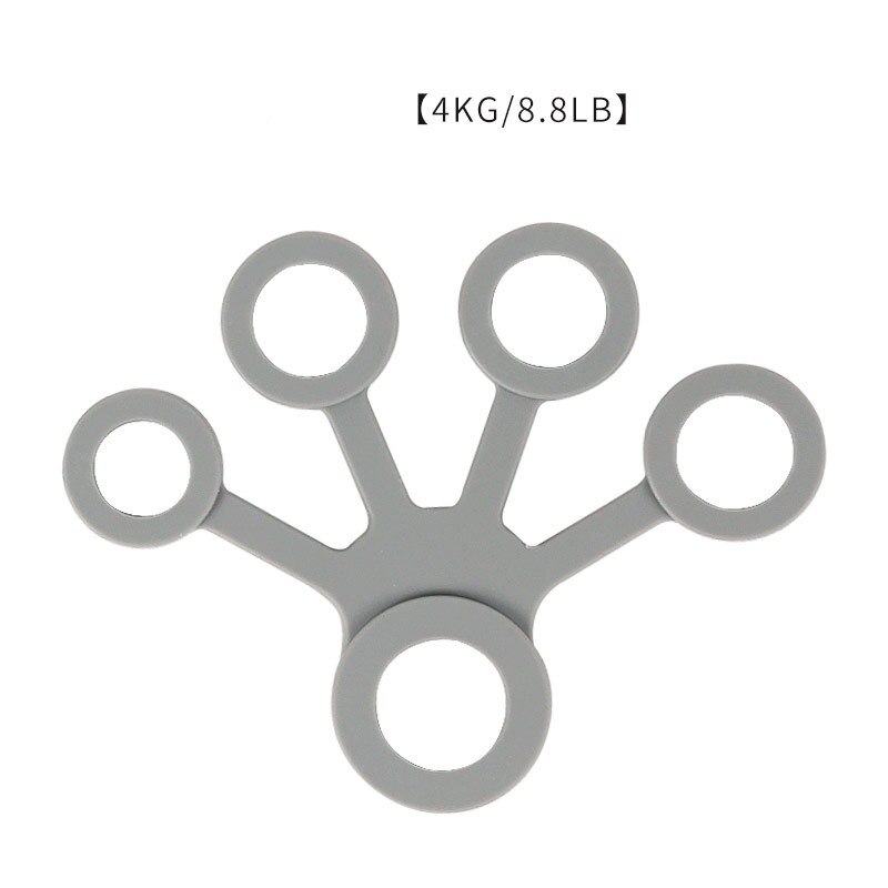 Silicone Hand Grip Finger Exerciser Guitar Simulator Training Stretcher Fitness Trainer Strength Resistance Bands Wrist Expander: 4kg gray