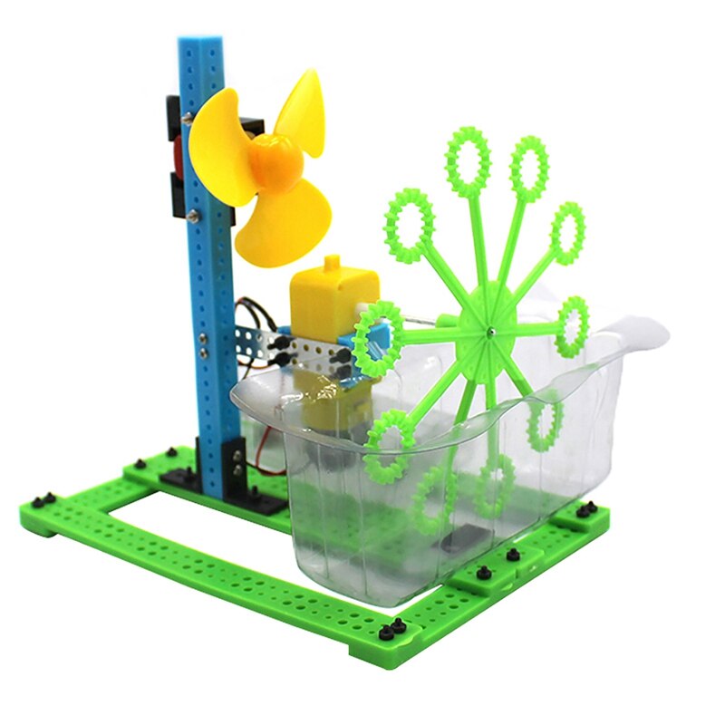 Diy Montage Bubble Machine Zelfgemaakte Elektrische Speelgoed Science Experiment Kit Voor Kinderen Student Speelgoed