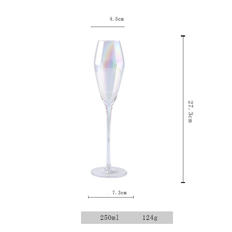 Verre à vin en cristal coloré arc-en-ciel, gobelet moderne, verre à champagne, verre à eau: YM006