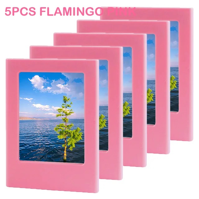 Nowe magnetyczne ramki na zdjęcia do lodówki 3-calowa kolorowa ramka na zdjęcia Magnesy Album do Fujifilm Instax Mini Film Papers: Srebrny