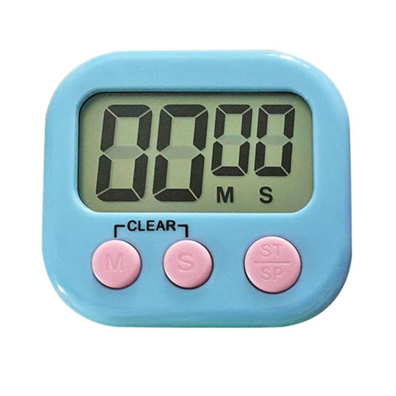 Digital Kitchen Timer Big Digits Loud Alarm Magnetic Backing Stand with Large LCD Display for Cooking Baking Sports Games: Blue