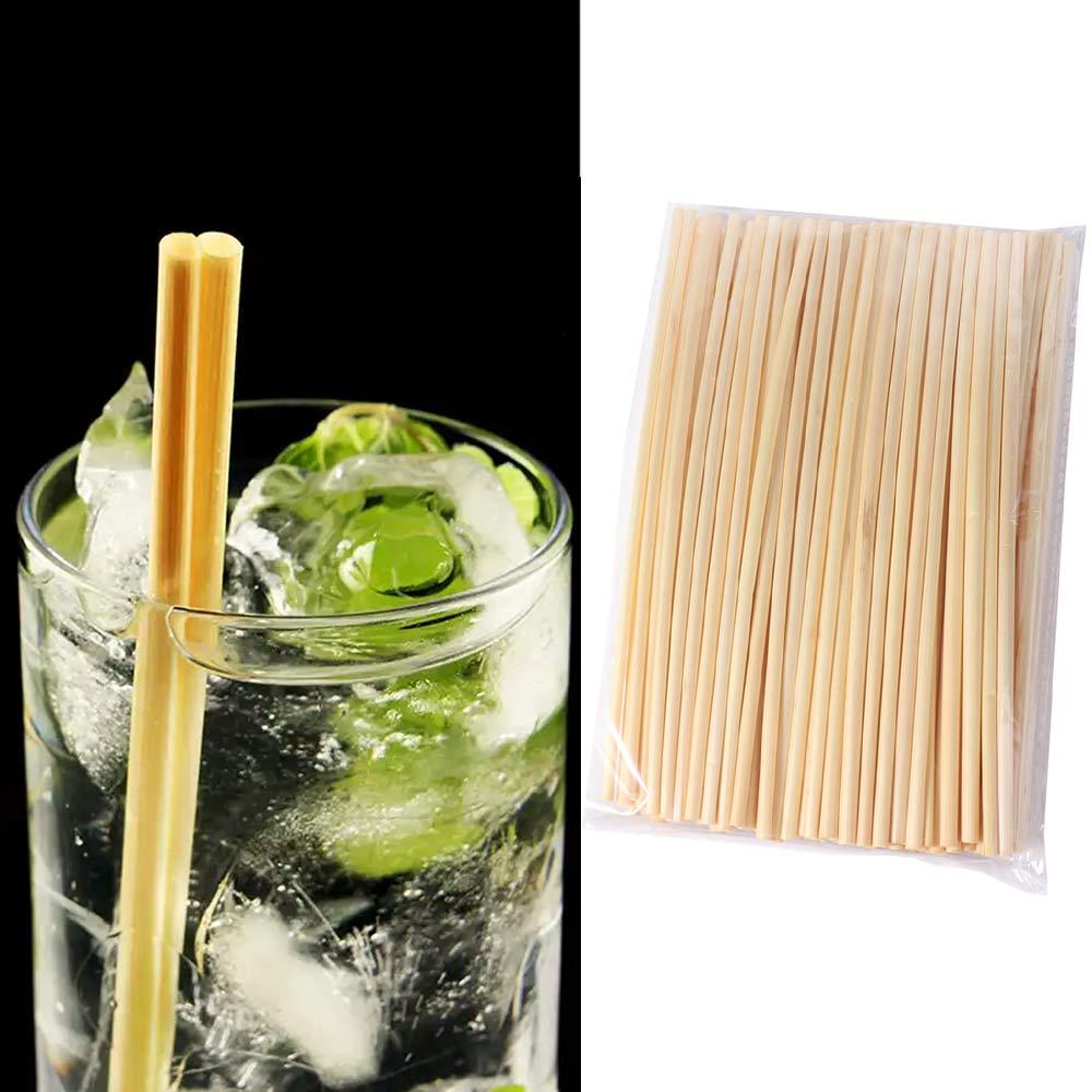 100 stuks rietjes van tarwe 20cm wegwerpbaar, natuurlijk, milieuvriendelijk, duurzaam, biologisch afbreekbaar, bar