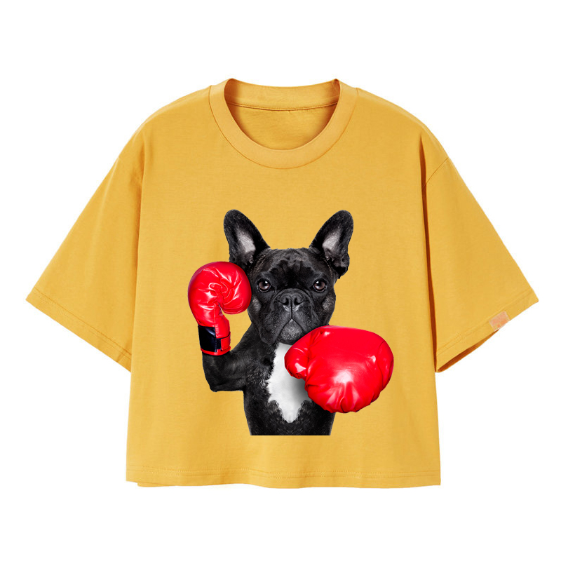 Custom Stickers Iron-On Transfer Dog With Boxing Gloves Clothes Heat Transfer Iron On Stickers Diy Accessory Applique Clothes