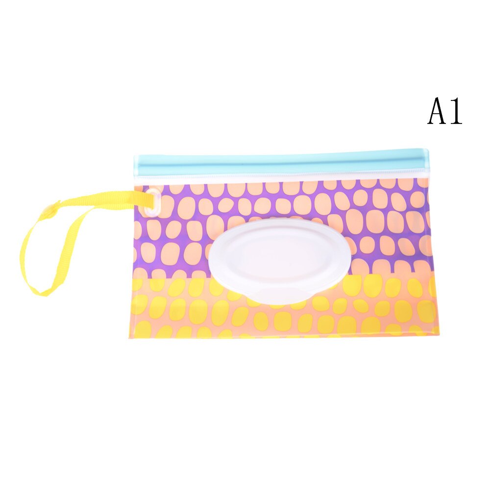 Let bærbare snavservietter beholder miljøvenlige klude bæretaske vådservietter taske muslingeskal kosmetisk pose kobling og ren: A1