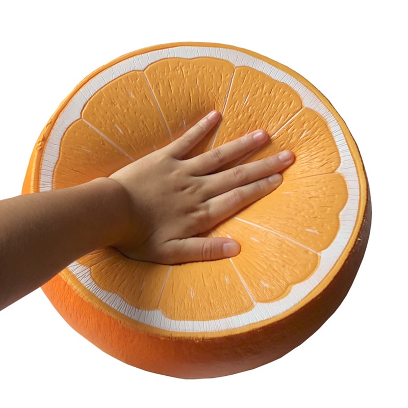 Fruit Half Oranje Zachte Squishy Jumbo Decompressie Speelgoed Kids Adult Stress Trage Rebound Reliever Stemming Speelgoed