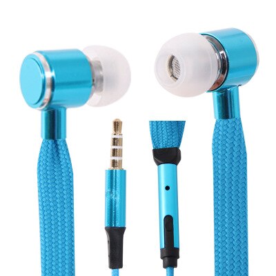 Schoenveter Oortelefoon 3.5Mm In-Ear Oortelefoon Subwoofer Muziek Headset Met Microfoon Stereo Oordopjes Sport Running Oortelefoon Handsfree: Blauw