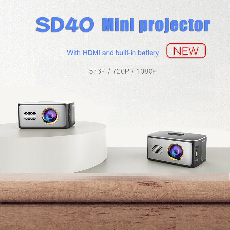 Mini projecteur LED Portable HD 1080P, cinéma, maison, fournitures de bureau, Support pour téléphones intelligents