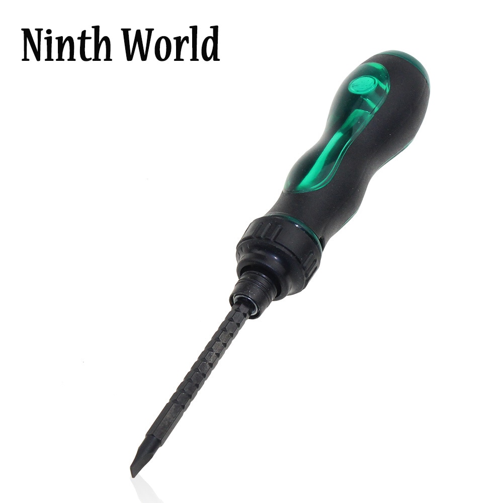 1 Pcs Ratchet Screwdriver Phillips Flat Double-end Screw Driver Magnetic Screwdriver Head Hand Tools Multitool Two Color