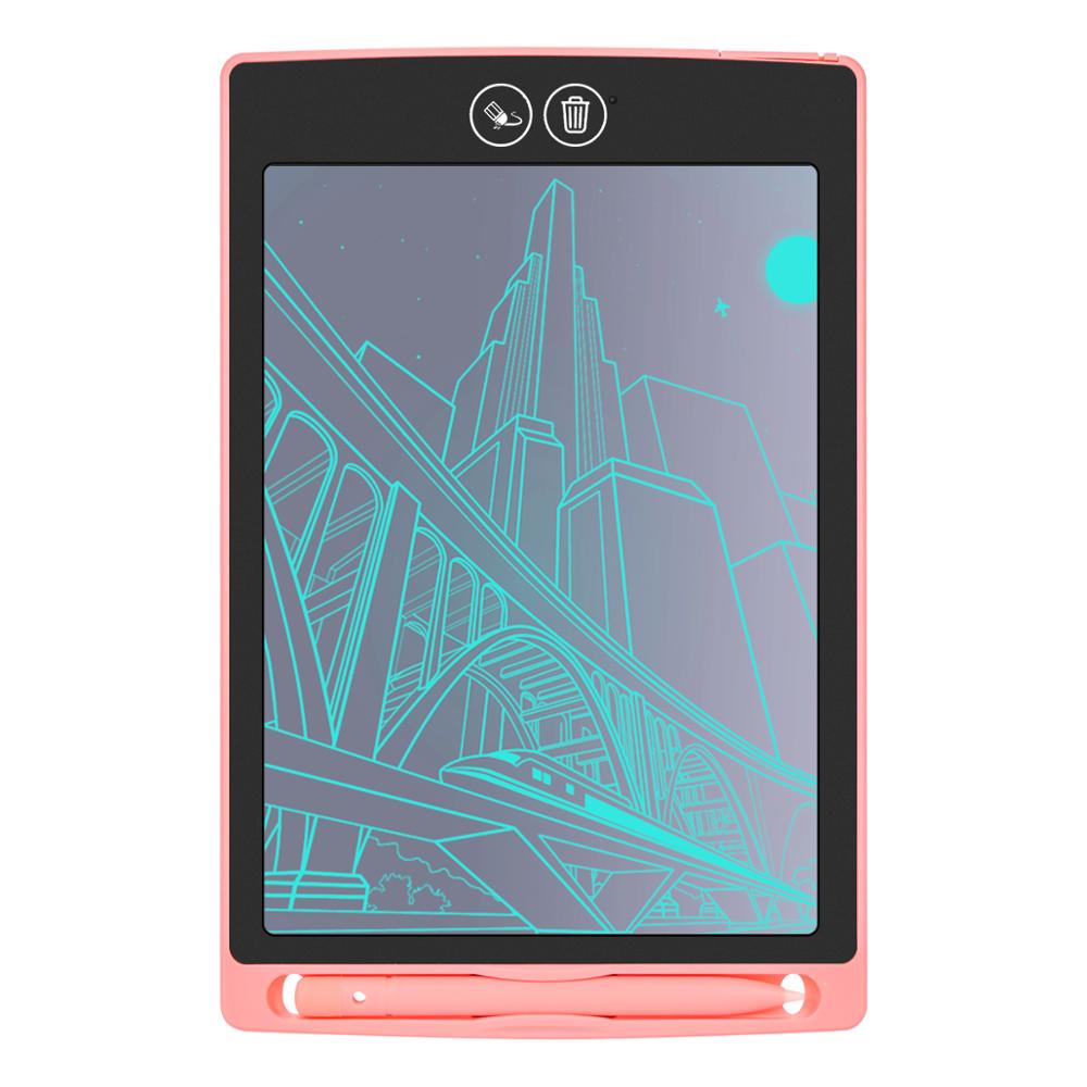 8.5 tommer skrivetablet digital lcd grafiske tabletter elektronisk håndskriftsblok maletavle notesblok til børn studie: Lyserød