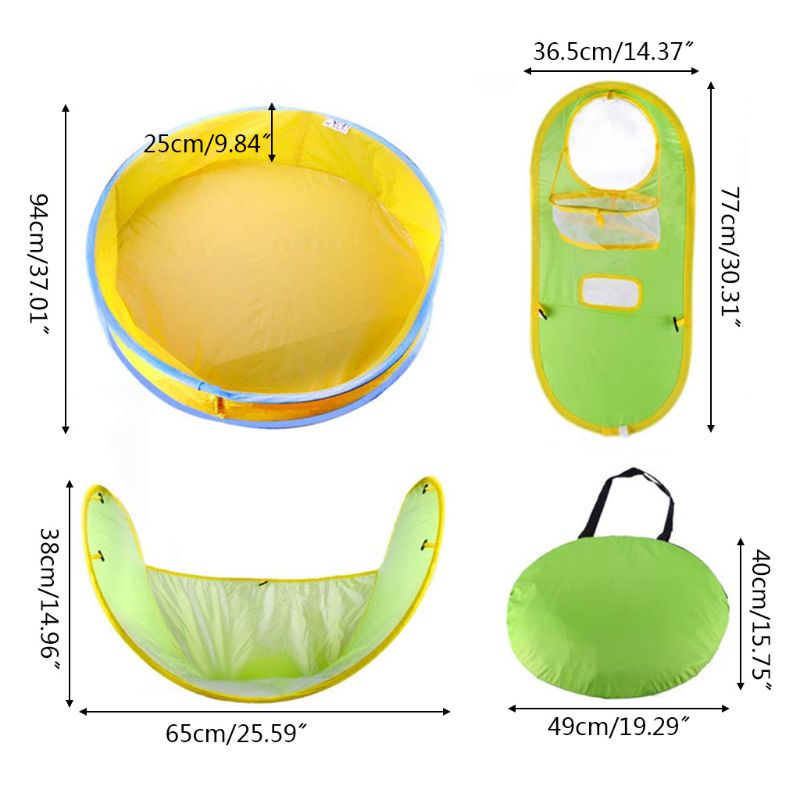 Enfants piscine pliable bébé plage tente parasol infantile extérieur Portable baignoire enfants petite maison jouer eau jouet