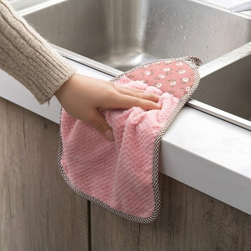 Hængende sletbart håndklæde sødt absorberende håndklæde husholdning badeværelse toilet køkken opvask klud lommetørklæde fnug