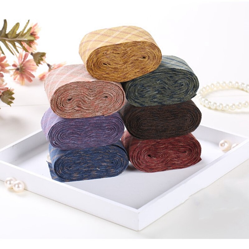 10meters Grid Stripe Yarn Dyed Cotton Bias Binding Tapes Ribbon for DIY Patchwork Accessories Cotton Fabric Trimming Sewing