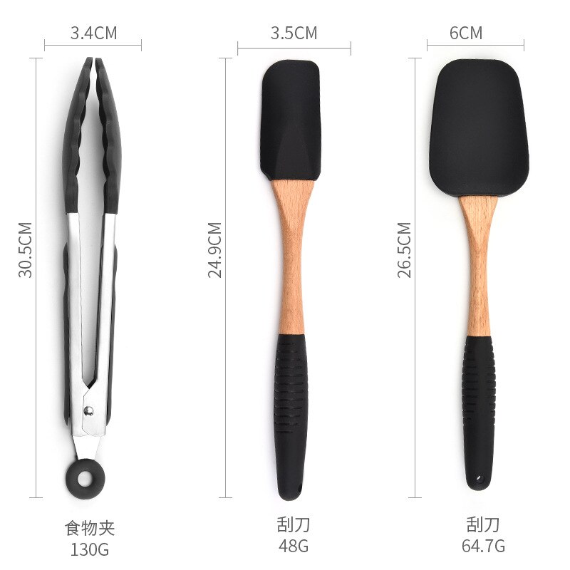Siliconen bakpak cake schraper ei garde hittebestendige handschoenen bakgereedschapset kookgereedschap keukenaccessoires koken
